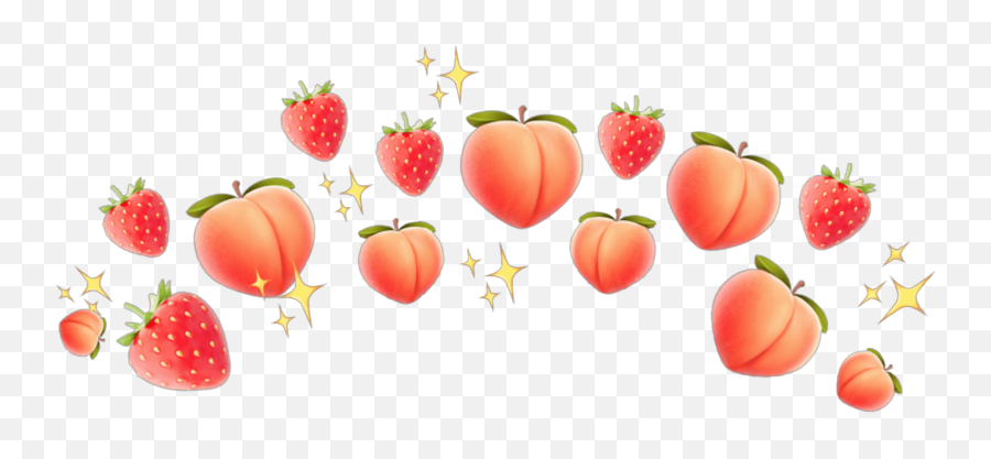 Strawberries Peach Sticker - Superfood Emoji,Peach Emoji Change