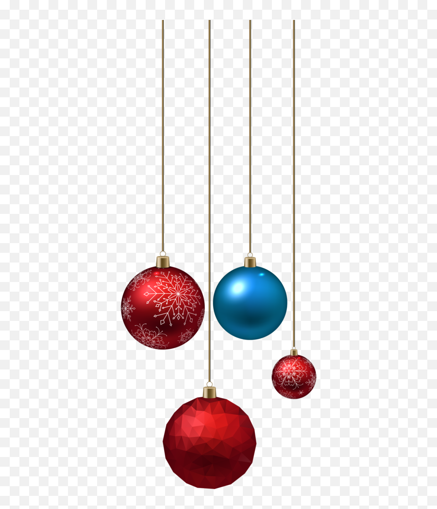 Blue And Red Christmas Ball Png Clipart - Hanging Christmas Ball Png Emoji,Blue Christmas Balls Emojis