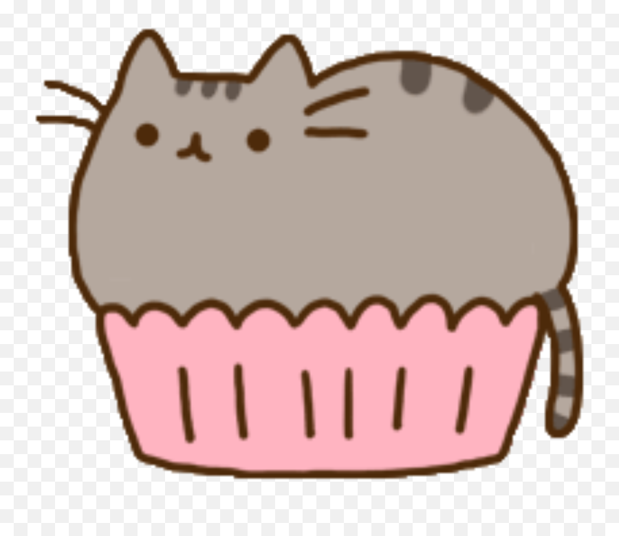 Pusheen Cat Cupcake Clipart - Kawaii Pusheen Cat Png Emoji,Pusheen Scooter Emoji