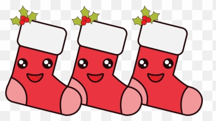 Kawaii Christmas Illustration - 025 Fictional Character Emoji,Emoticon Calcetin