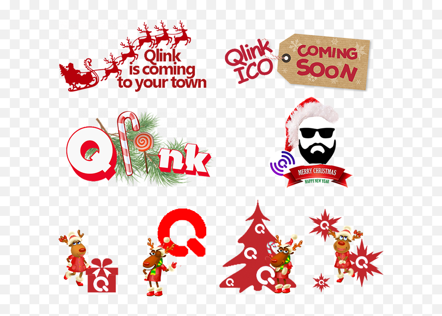 Qlink Emoji,Merry Christmas Emojis
