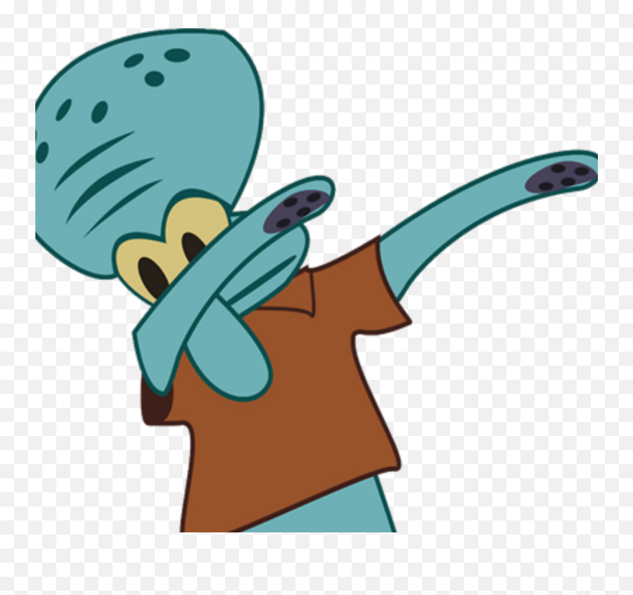 Octo Spongebob Lol Dab Sticker - Dabbing Noob Roblox Png Emoji,Messed Up Dab Emoji