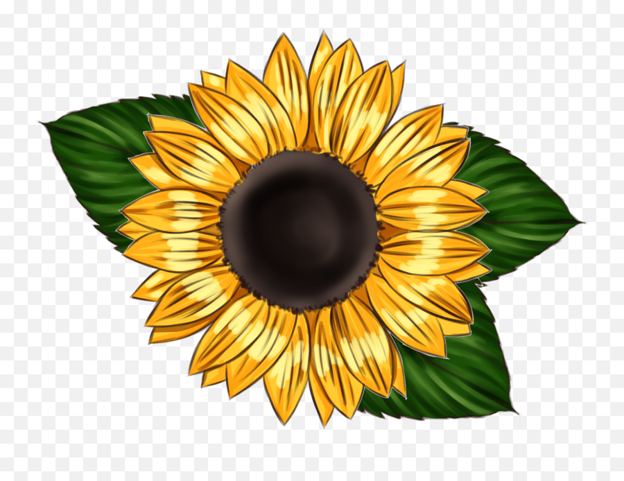 The Most Edited Grow Picsart - Sunflower Sticker With Leaves Emoji,Imagr Emoticons