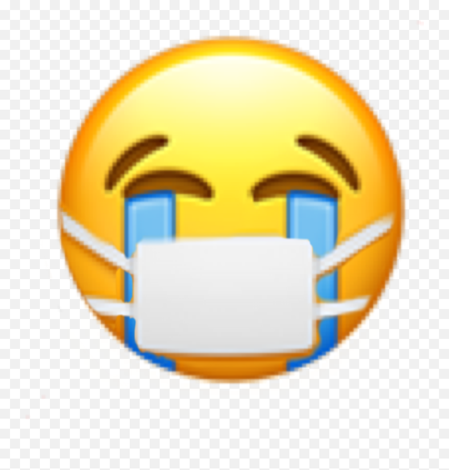 Cry Emoji Iphone Mask Coronavirus - Happy,Mask Emoji