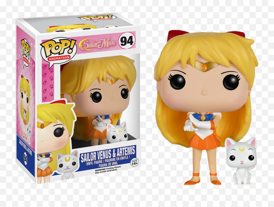 Sailor Venus With Artemis Funko Pop Vinyl Figure Sailor - Sailor Venus Pop Emoji,Super Sailor Moon S Various Emotion Guide