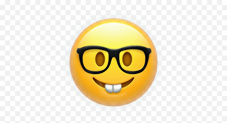 Emojidorknerdglassesbuckteeth Sticker - Logic Emoji,Dorky Grin Emoticon