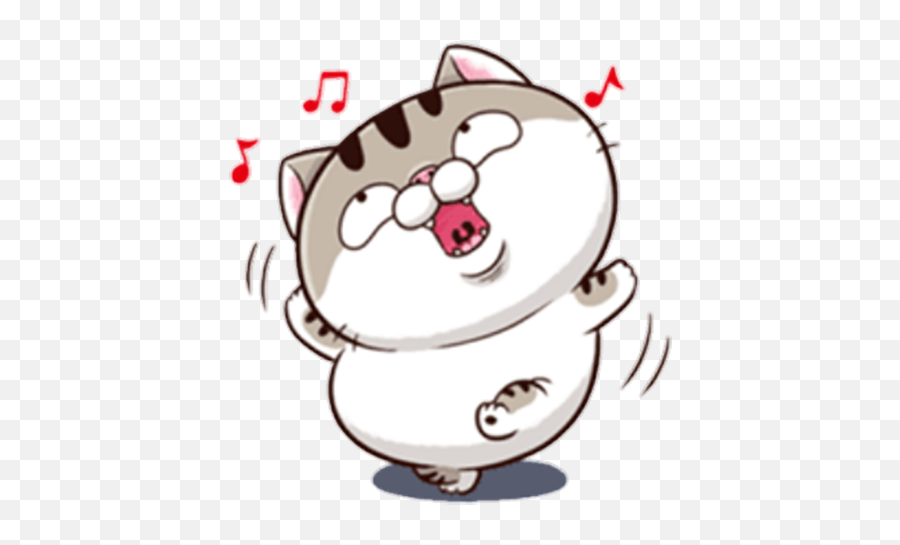 A Cute Fat Cat - Fat Cat Sticker Ami Emoji,Pc Wallpaper Fat Cat Emojis