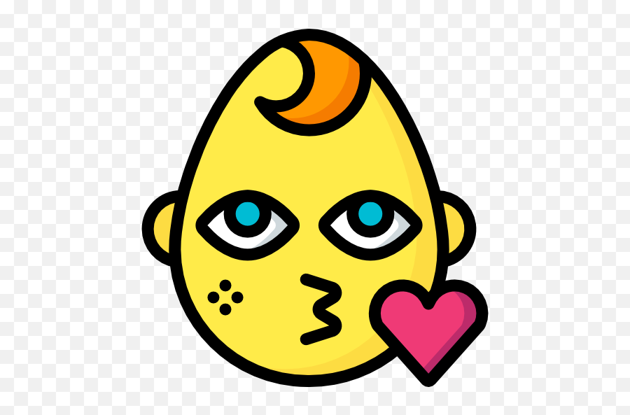 Free Icon - Kiss Emoji With Hair,Emoji Envelope With Kisses