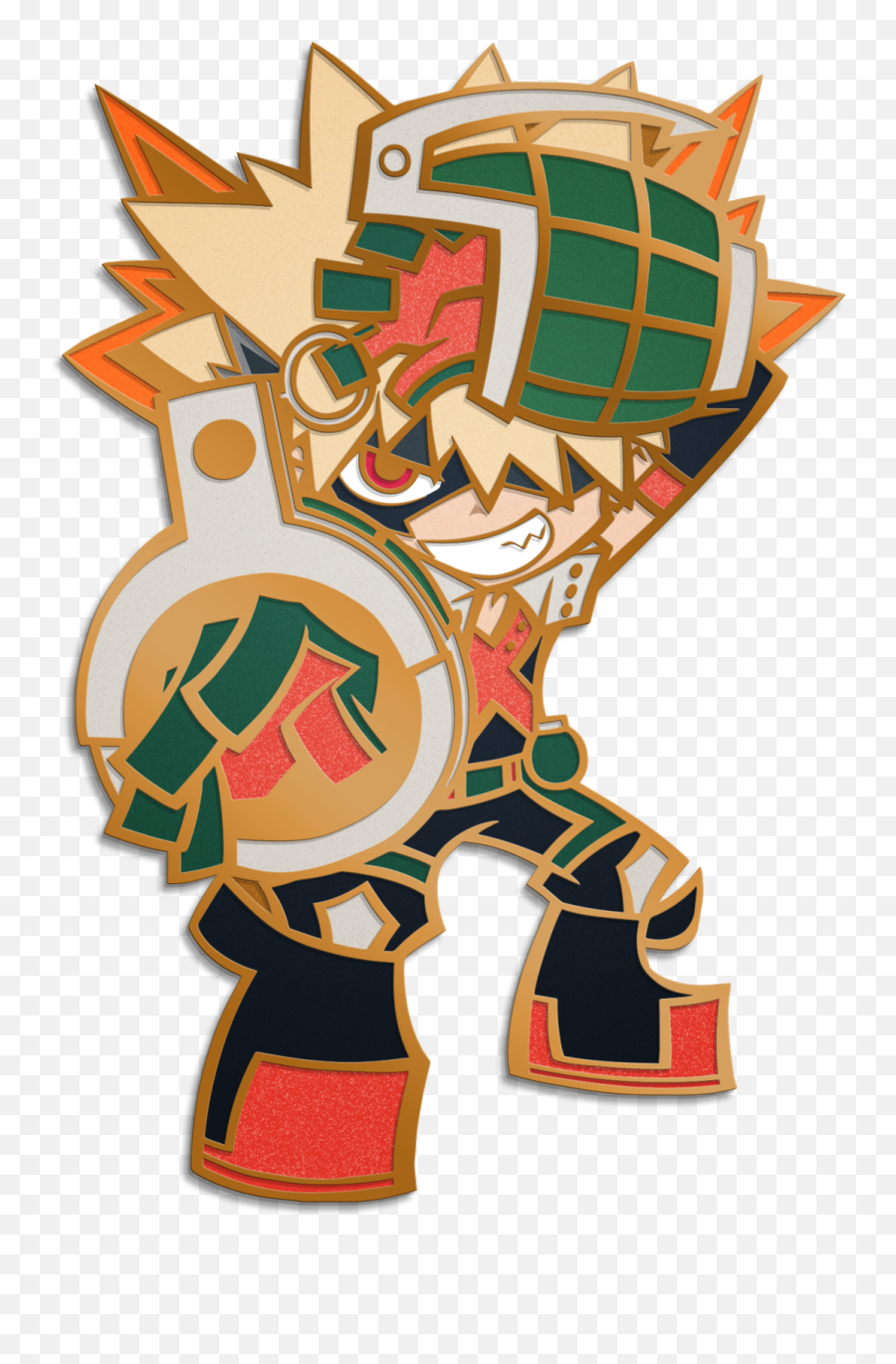 Sd Bakugo Fight Pin - Fictional Character Emoji,Emoticon Art Fight