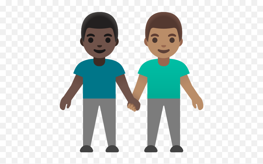 Dark Skin Tone And Medium Skin Tone - Google Men Holding Hands Emoji,Two Running Emojis