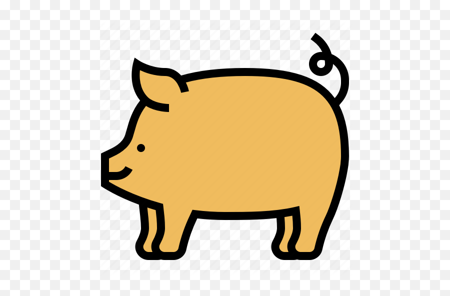 Hog Livestock Pig Ranch Swine Icon - Download On Iconfinder Animal Figure Emoji,Pig And Knife Emoji