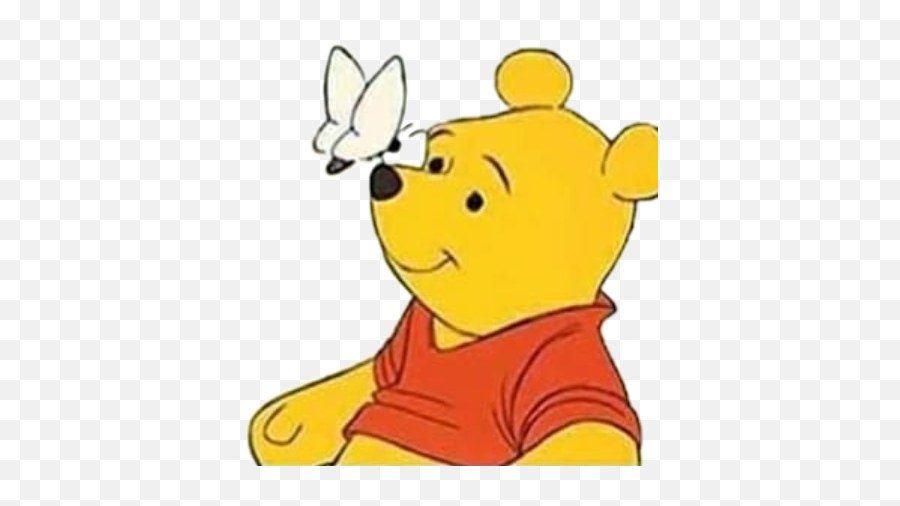 Discover Trending Winnie - Thepooh Stickers Picsart Winnie The Pooh With Butterfly Emoji,Pooh Emoji