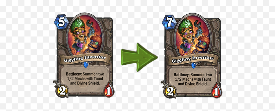 Balance Changes To Giggling Inventor Mana Wyrm U0026 Aviana - Voidfiend Hearthstone Emoji,Emoji Inventor