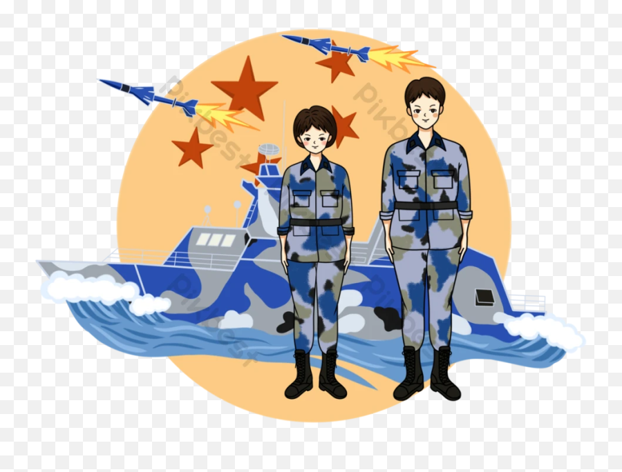 Drawing National Day Navy Soldier - Illustration Emoji,Navey Salute Emoticon