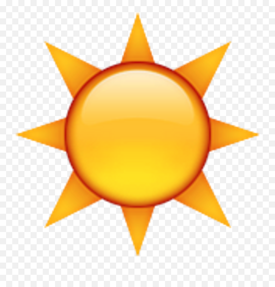 Sun Emoji Iphone Png Png Image With No - Clip Art Sun,Yellow Emoji