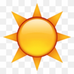 Sun Emoji Iphone Png Png Image With No - Clip Art Sun,Yellow Emoji
