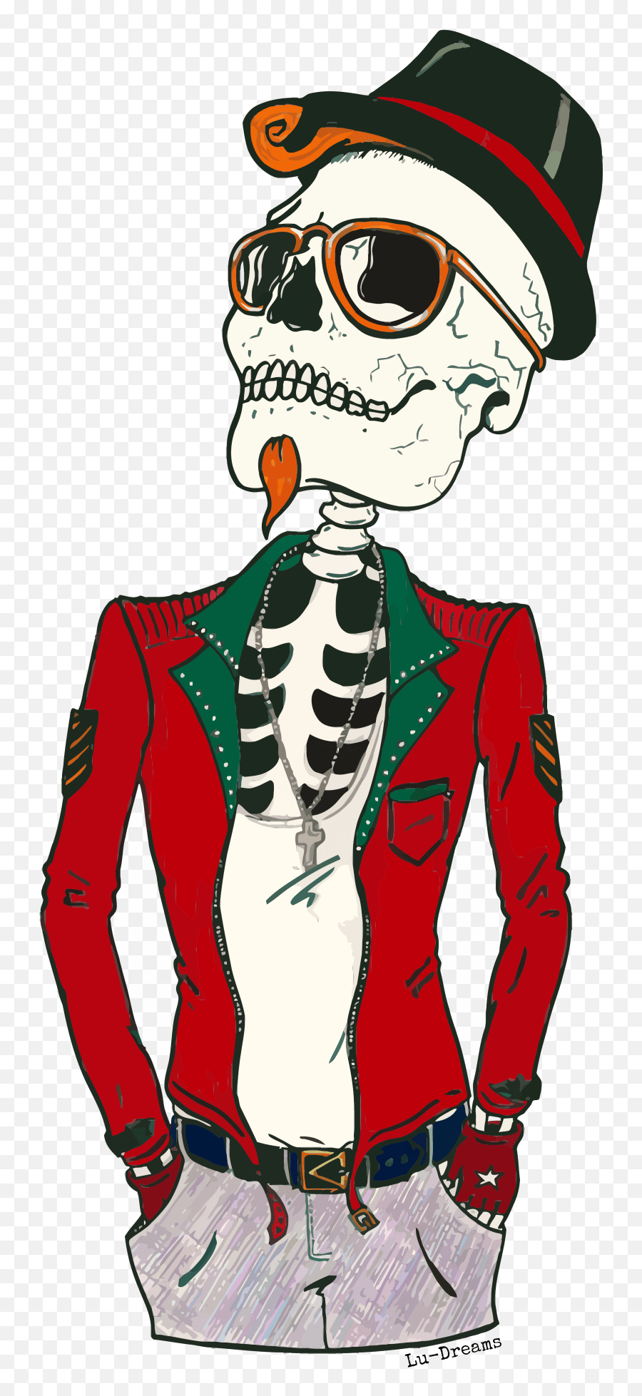 Esqueleto Hipster Clipart - Full Size Clipart 5705954 Emoji,Spooky Skeleton Emoji Png