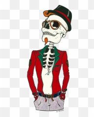 Esqueleto Hipster Clipart - Full Size Clipart 5705954 Emoji,Spooky Skeleton Emoji Png