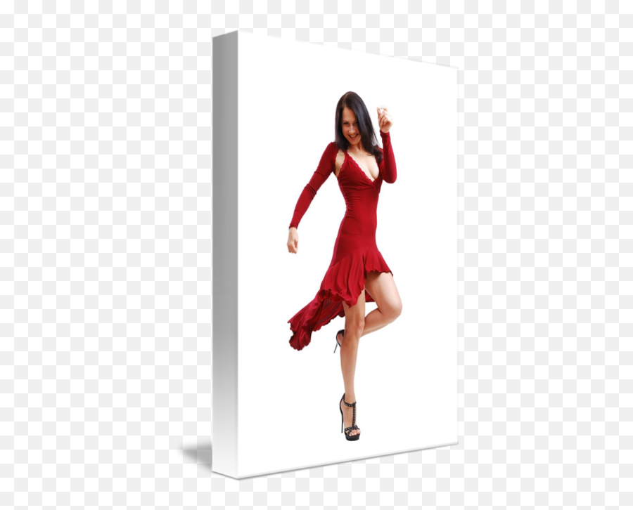 Young Woman Dancing In Cocktail Dress By Oleg Mitiukhin Emoji,Dancing Emoji