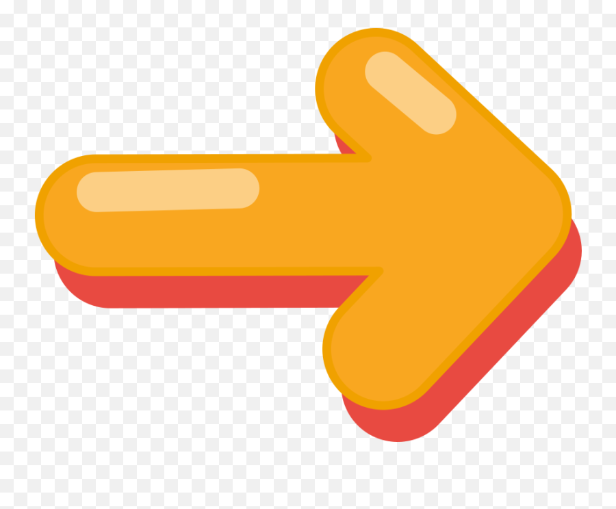 Cute Cartoon Orange Arrow Png Transparent Onlygfxcom Emoji,Emoji Left Arrow Hand