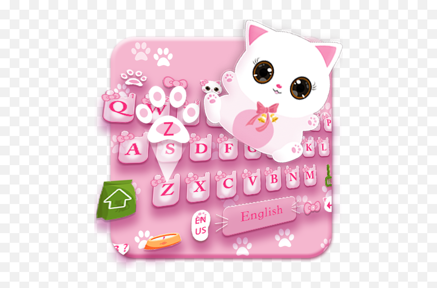 Pink Cat Lovely Keyboard - Girly Emoji,Pink Taco Emoji