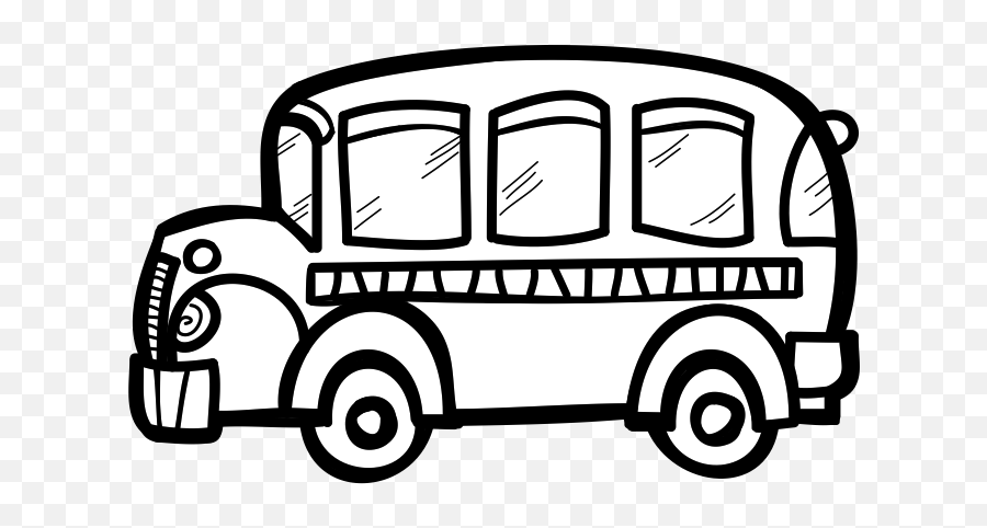 School Bus Bus Clipart Black And White - Bus Clipart Black And White Emoji,Short Bus Emoji