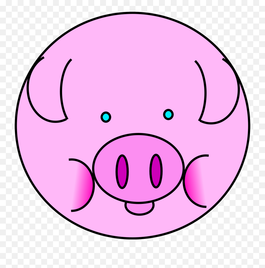 Pig Circle - Pig In A Circle Emoji,Piggy Emoticons