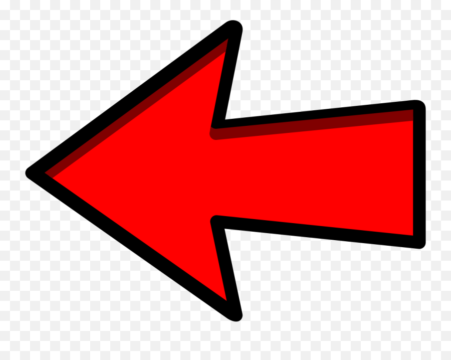 Free Clip Art Simple Left Arrow By Savanaprice - Red Arrow Png Emoji,Arrow Pointing Down Emoticon