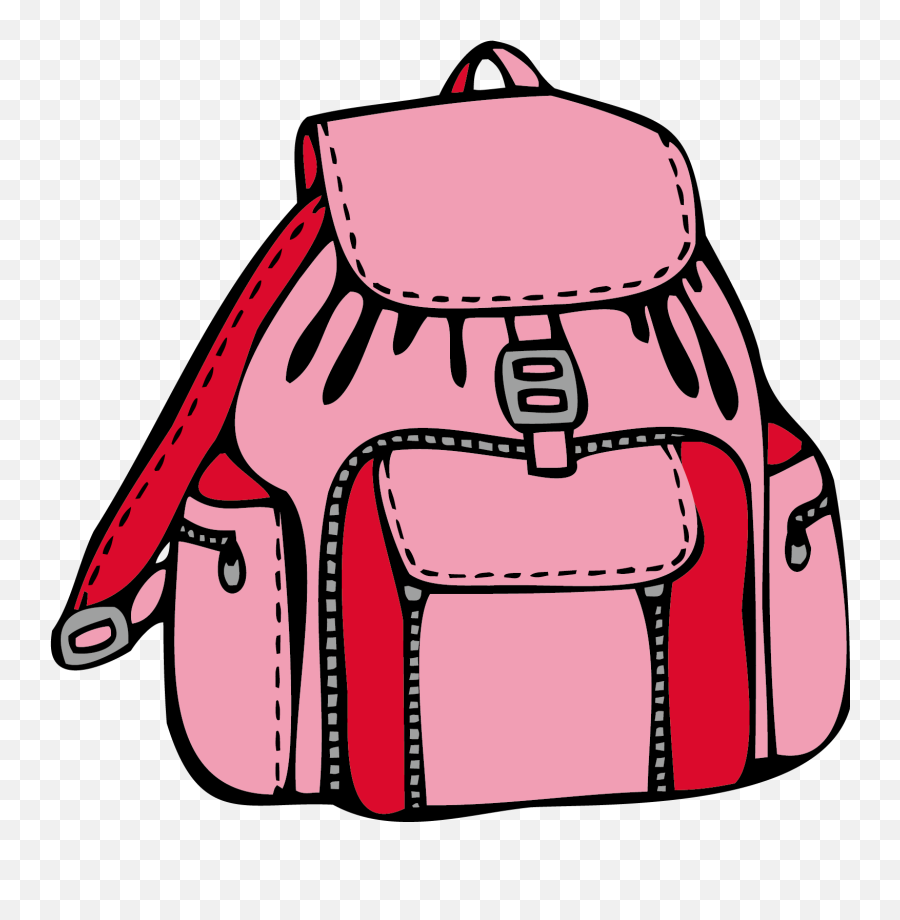 Bookbag Clipart Pink Backpack Bookbag Pink Backpack - Bags Clipart Emoji,Hand And Backpack Emoji