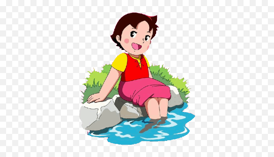 Top Heidi Girl Of The Alps Stickers For - Heidi Cartoon Emoji,Barefoot Emoji