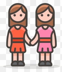 Women Holding Hands Emoji Clipart - Icono Dos Mujeres Png,Women Emoji