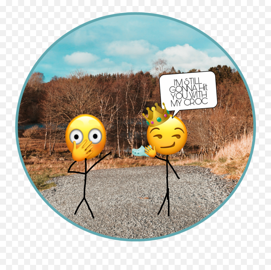 Crown Psychopath Sticker - Happy Emoji,Psychopath Emoji