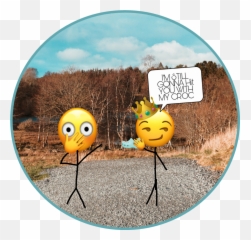 Crown Psychopath Sticker - Happy Emoji,Psychopath Emoji