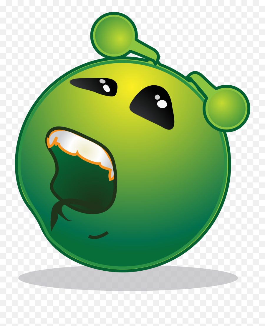 Smiley Green Alien Bored - Happy Emoji,Emoji Meanings Alien