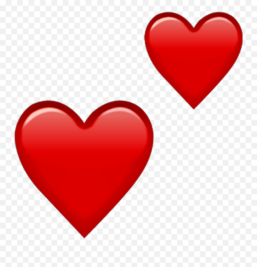 Emoji Red Hearts Png Double - Red Hearts Transparent Background,Red Heart Emoji