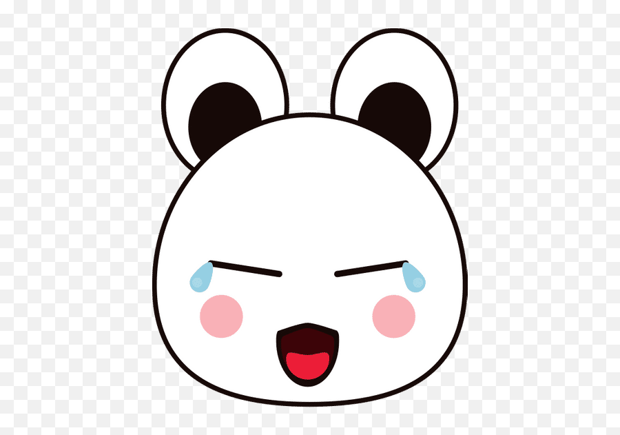 Kawaii Bear - Dot Emoji,Bear Emoticon