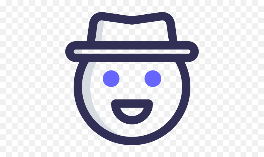 Hat Emoji Face Cowboy Icon - Happy,Cowboy Emoji