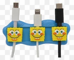 Spongebob Cable Clips - Happy Emoji,Chow Chow Emoticon