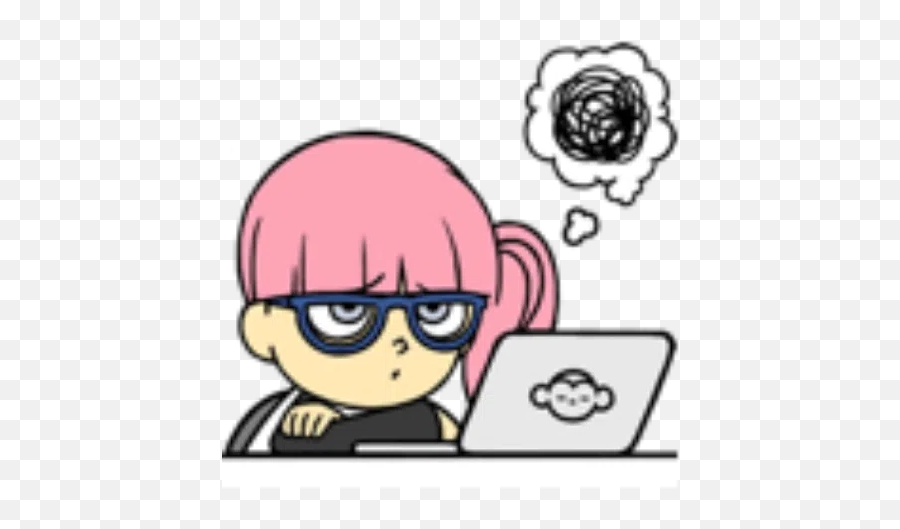 Hacker Girl 2 Whatsapp Stickers - Hacker Girl Sticker Emoji,Pink Hacker Girl Emoticons