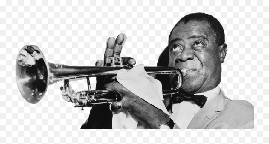 Jazz Trumpet Music Instrument Sticker - Louis Armstrong Emoji,Trumpet Black And White Emoji Transparent