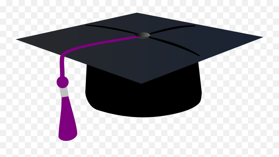 Graduation Hat With Purple Tassle Svg Vector Graduation Hat - Graduation Cap Transparent Emoji,Gradutuation Cap Emoticon