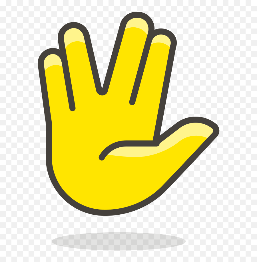 Vulcan Salute Twitter - Happy Emoji,Llap Emoji