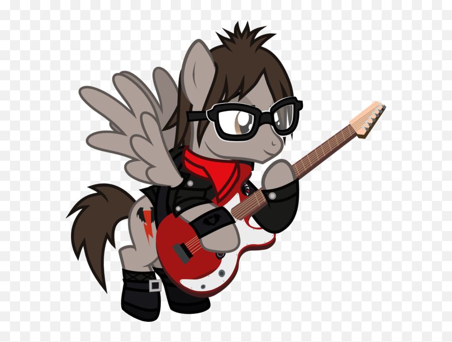 Derpibooru Exclusive - Mlp Mcr Emoji,Sweet Emotion Bass Guitar