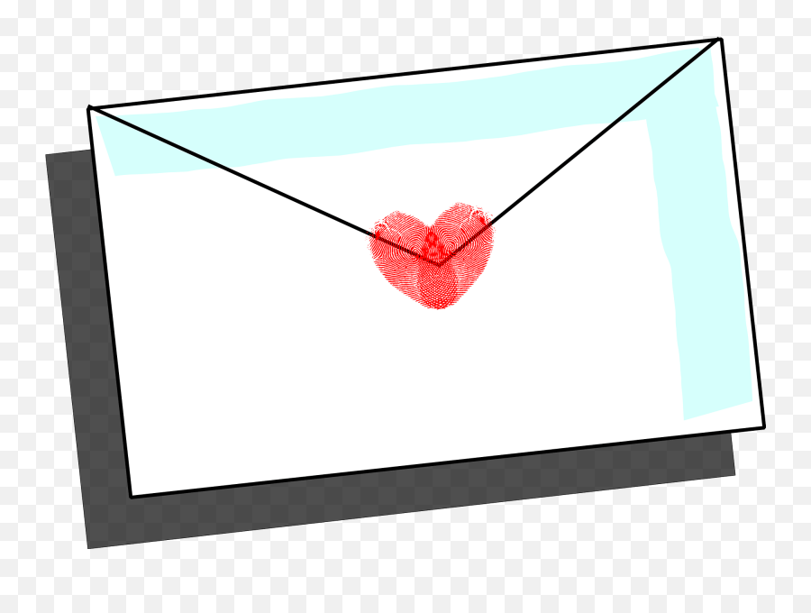 Envelope Sealed With A Lipstick Heart - Language Emoji,Emoji Envelope With Kisses