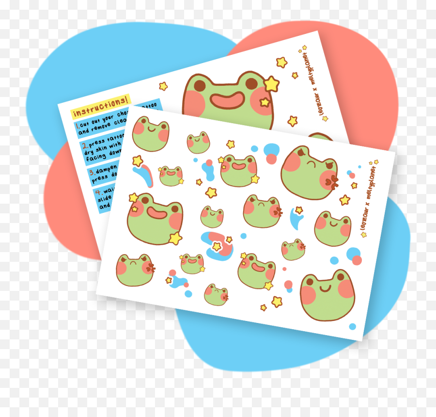 Frog Temporary Tattoos 2 - Dot Emoji,Using Emojis Add Your Tattoo Instagram