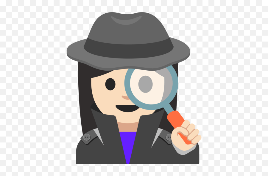 U200d Female Detective With Magnifying Glass With Light - Imágenes De Detectives Animados Emoji,Magnifying-glass Emojis