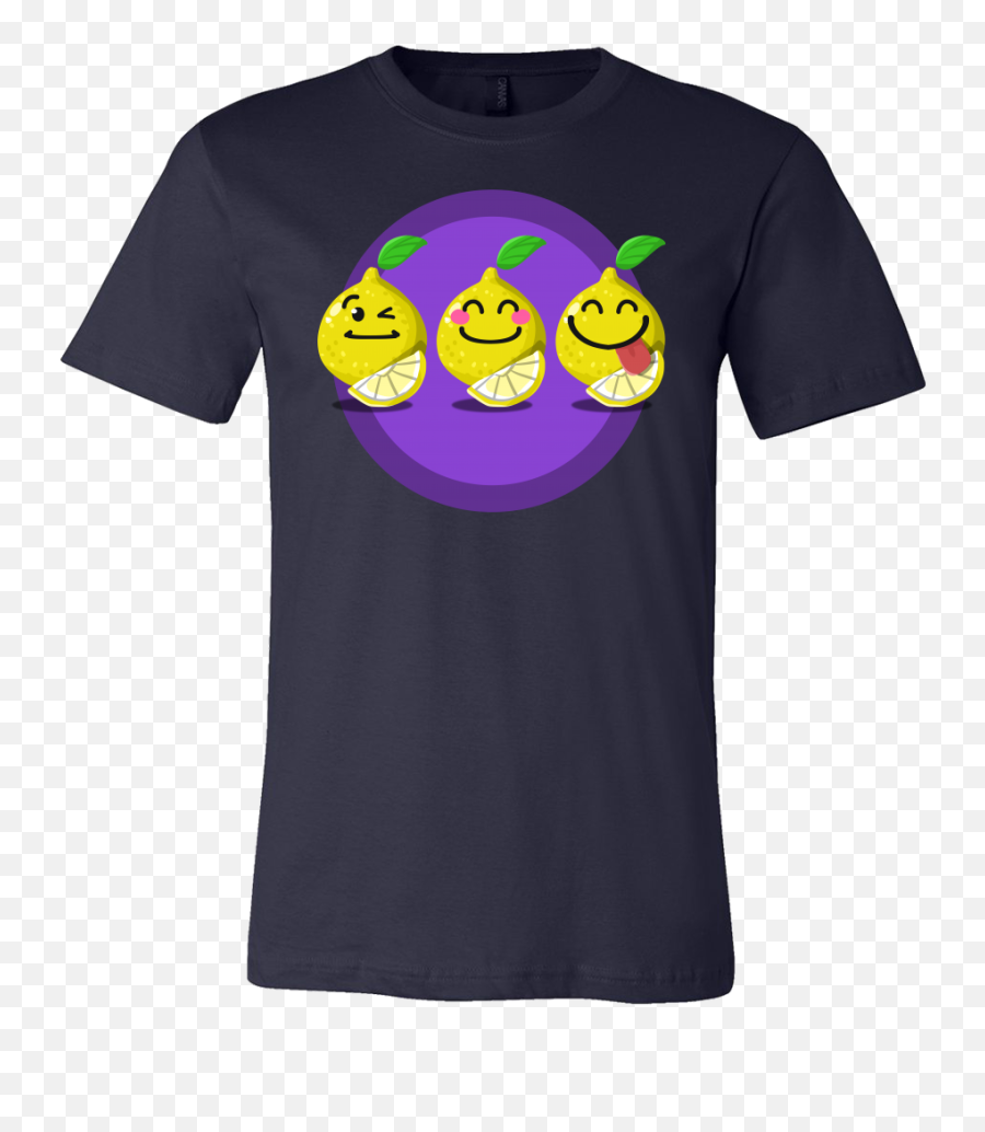 Funny Cartoon Fruit Feeling Mood Happy Lemon Face T - Shirt Fantasy Football T Shirts Funny Emoji,Emoticon For Happy Husband And Wife