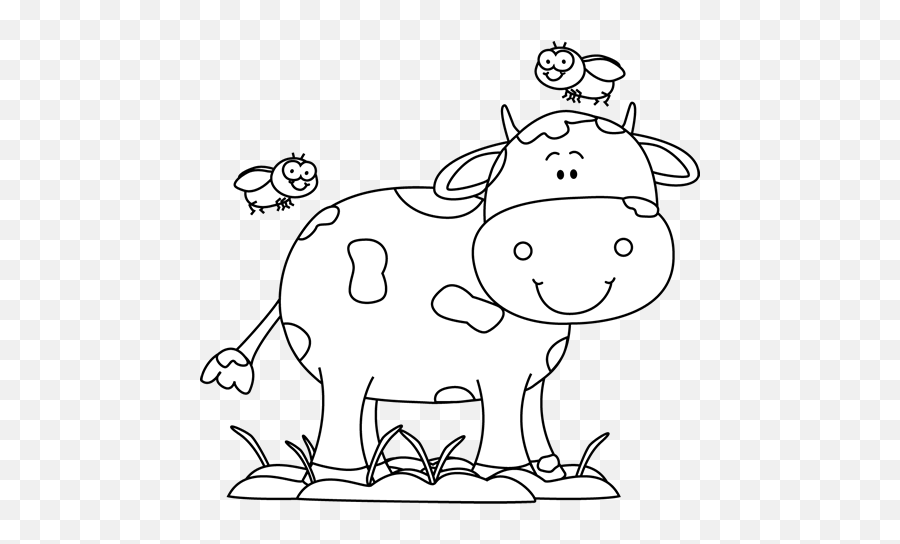 Cow Clip Art - Cow Images Cow Clip Art Black And White Emoji,Cute Little Cow Emoticon