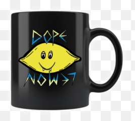 Dope Lemon Black Mug Emoji,Emoticon For Dope