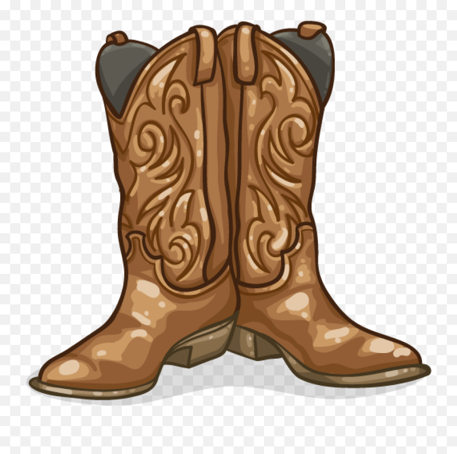 Cowgirl Clipart Brown Cowboy Boot - Transparent Cowboy Boots Clipart Png Emoji,Cowboy Boots Emoji